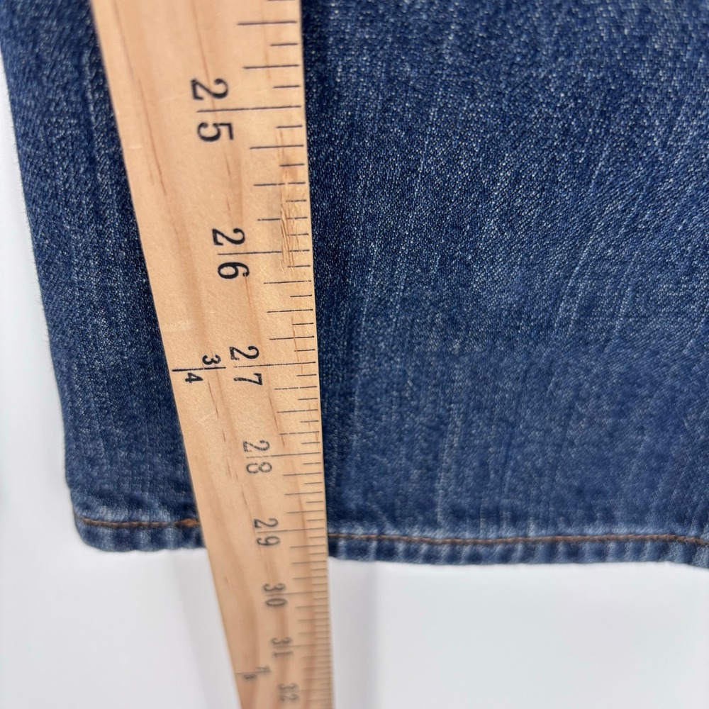 L.L. Bean Classic Fit Flannel Lined Straight Leg Jeans Womens 10 Reg Dark Wash - Picture 4 of 10